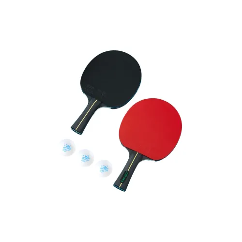 DOUBLEFISH Qilin Style Ping Pong Paddles Unisex Pure Wood Red