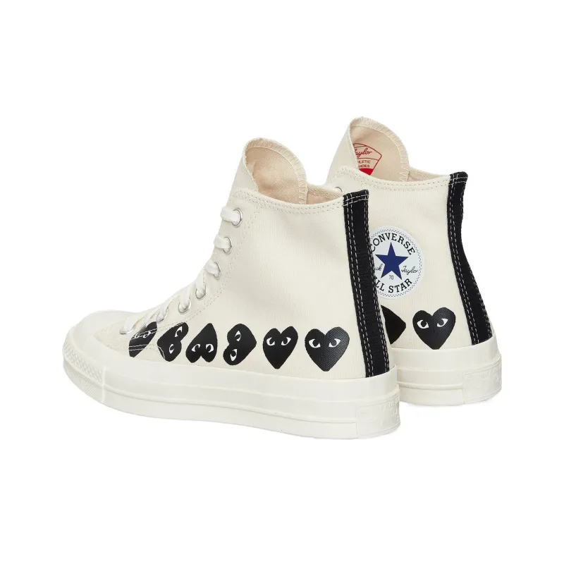 Converse x CDG Play High Top Skateboard Shoes Unisex White-3