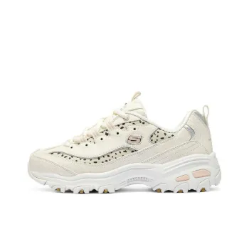 Skechers DLITES Cushioning Wear Resistant Low Top Casual Shoes Women's Ecru