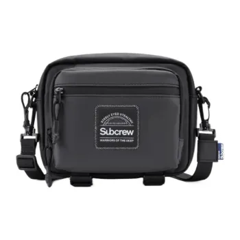 Subcrew Polyester Shoulder Bag, Crossbody Bag Medium Size Unisex Black/Khaki/White
