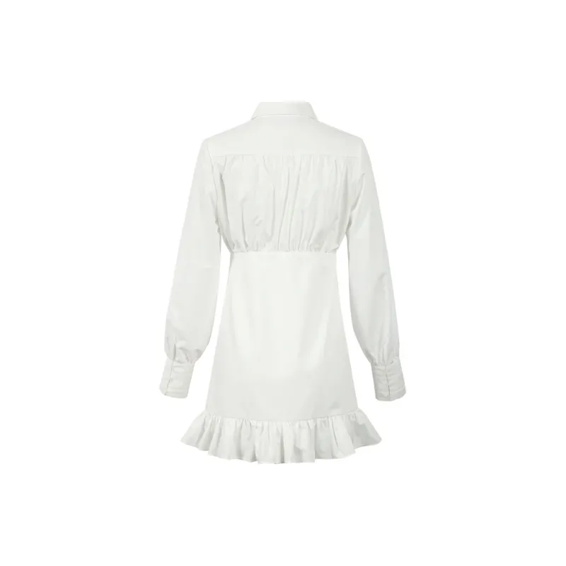 Valeria Obbaco Long Sleeved Dresses Women's White-1