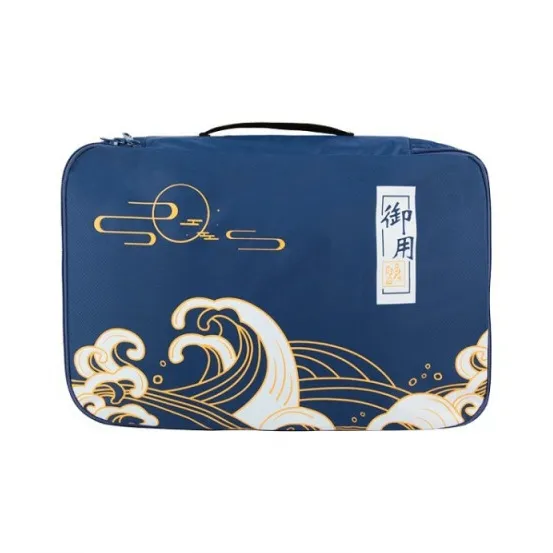 GOX Nylon Storage Bag Toiletry Bag Large Size Unisex Fukai Blue-1