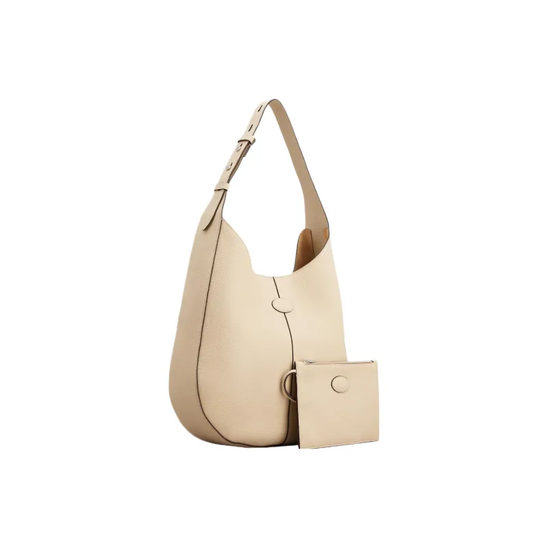 TOD'S Oboe Logo Patch Medium Shoulder Bag-1