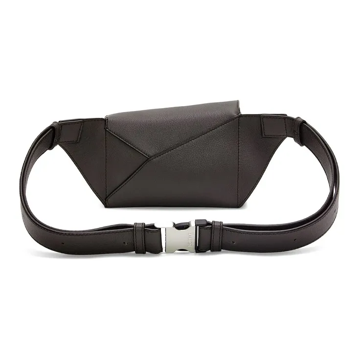 LOEWE Puzzle Classic Cow Leather Fanny Pack Mini Men's Dark Gray-3