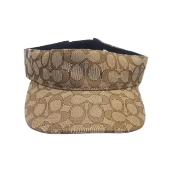 COACH Cotton Leather Polyester Hats & Caps Women's Khaki