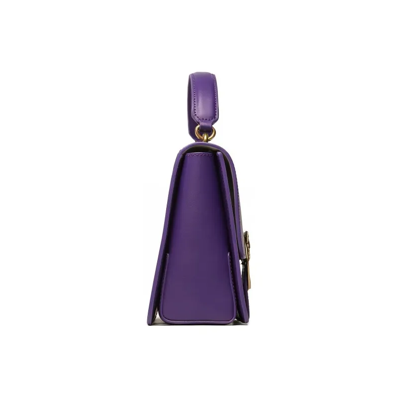 PINKO Calfskin Shoulder Bag, Crossbody Bag, Handbag Women's Purple-1