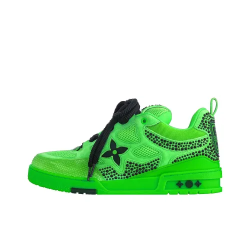 LOUIS VUITTON Skate Low Top Skateboard Shoes Men's Green