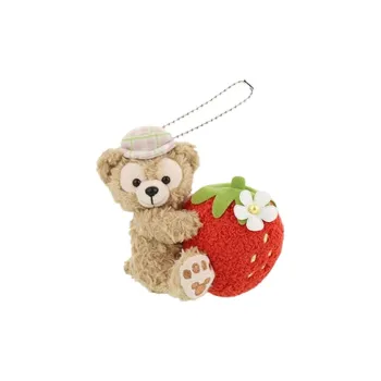 Disney Duffy And Friends Heart Shaped Strawberry Collection Duffy Dolls Plush Pendant 9cm High