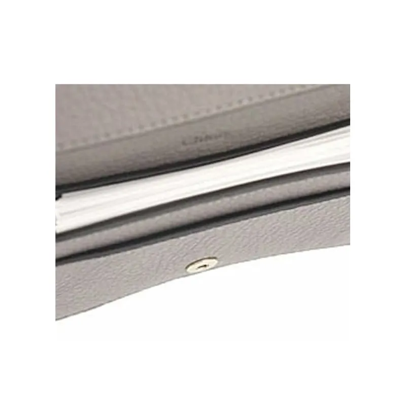 Chloe Alphabet Leather Coin Purse Women's Cashmere Gray-5