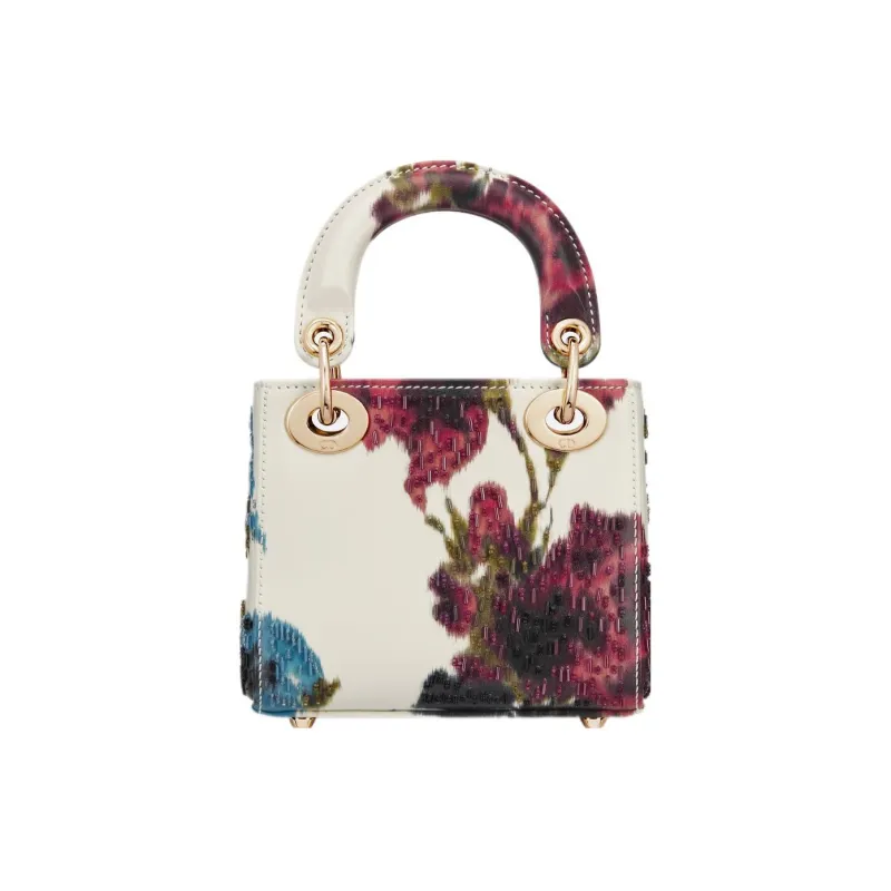 DIOR Lady Dior Calfskin Lady Dior Bag, Crossbody, One Shoulder, Handbag Micro Women's Milk White-2