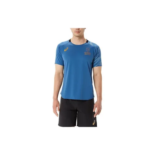 Asics Dry Eagle Line T-Shirts Men Blue