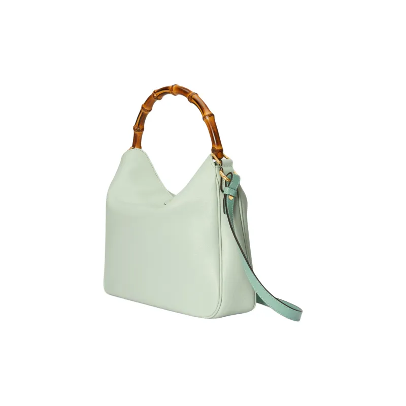 GUCCI Diana Leather Portable Crossbody Bag, Shoulder Bag Medium Size Women's Light Green-2