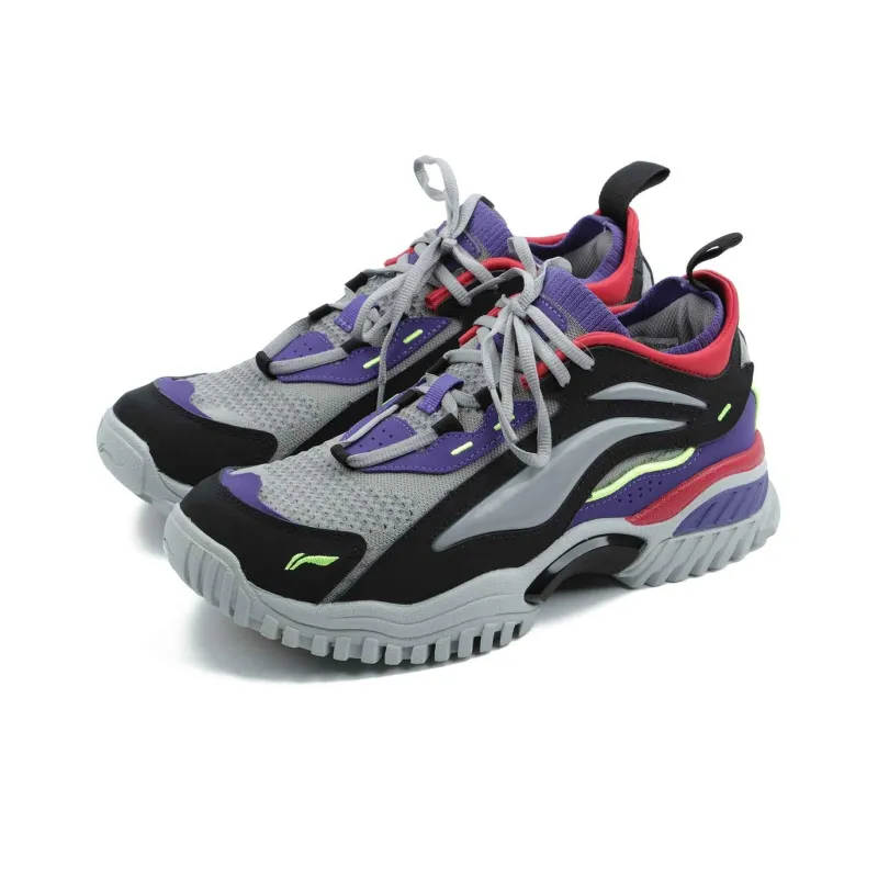 LiNing Aurora Skywalk Casual Shoes Men Low Top Gray/Purple-2