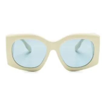 Burberry Acetate Irregular Shape Sunglasses Women's Beige