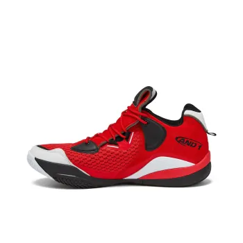 AND1 Override Anti-Slip Wear-Resistant Low-Top Basketball Shoes Men's Black Red