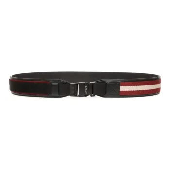BALLY Tobyn Striped Canvas Belt