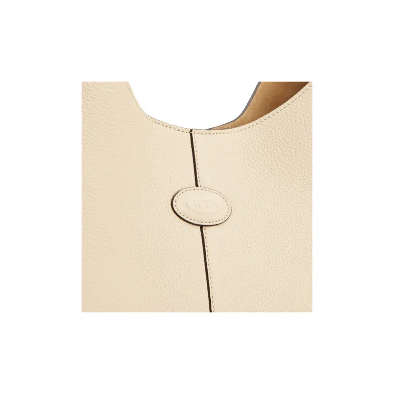 TOD'S Oboe Logo Patch Medium Shoulder Bag-4