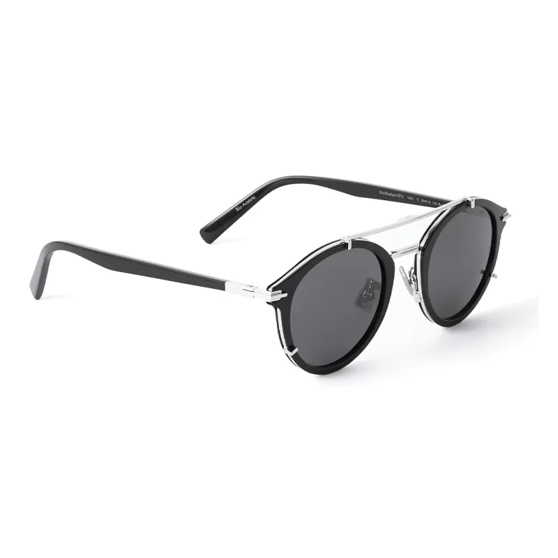 DIOR Acetate Metal Round Sunglasses Men's Black-1