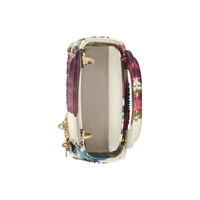DIOR Lady Dior Calfskin Lady Dior Bag, Crossbody, One Shoulder, Handbag Micro Women's Milk White-3
