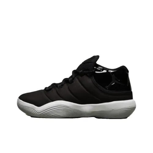 Jordan Super.Fly Abrasion Resistant Breathable Mid Top Children's Basketball Shoes Black Teenagers