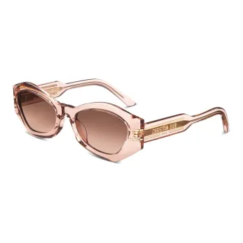 DIOR Acetate Irregular Shape Sunglasses Women's Pink
