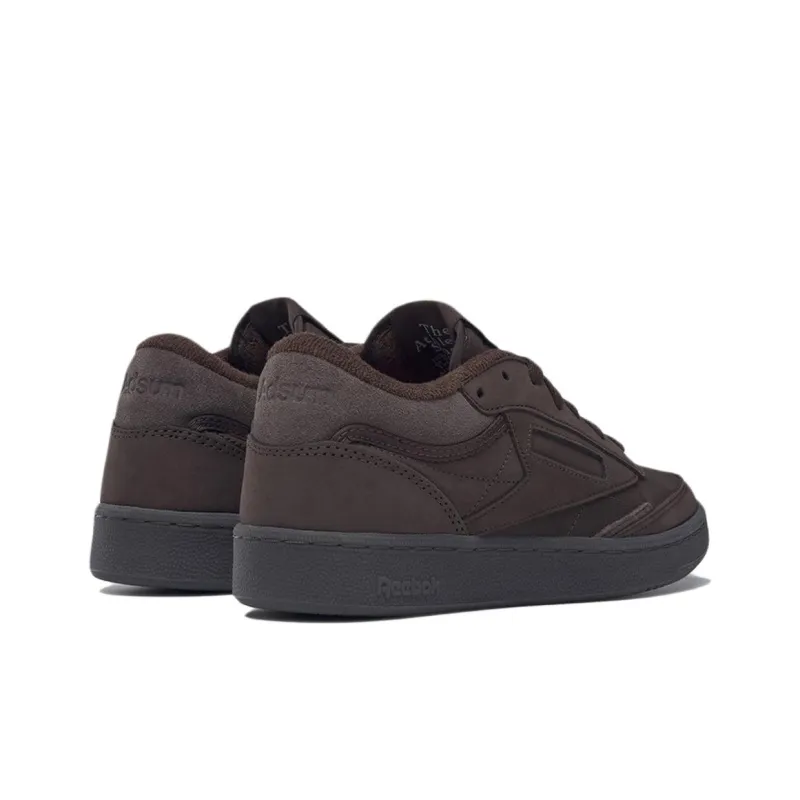 Adsum x Reebok Club C Mid Slip-Resistant Mid-Top Skateboard Shoes Men's Brown-2