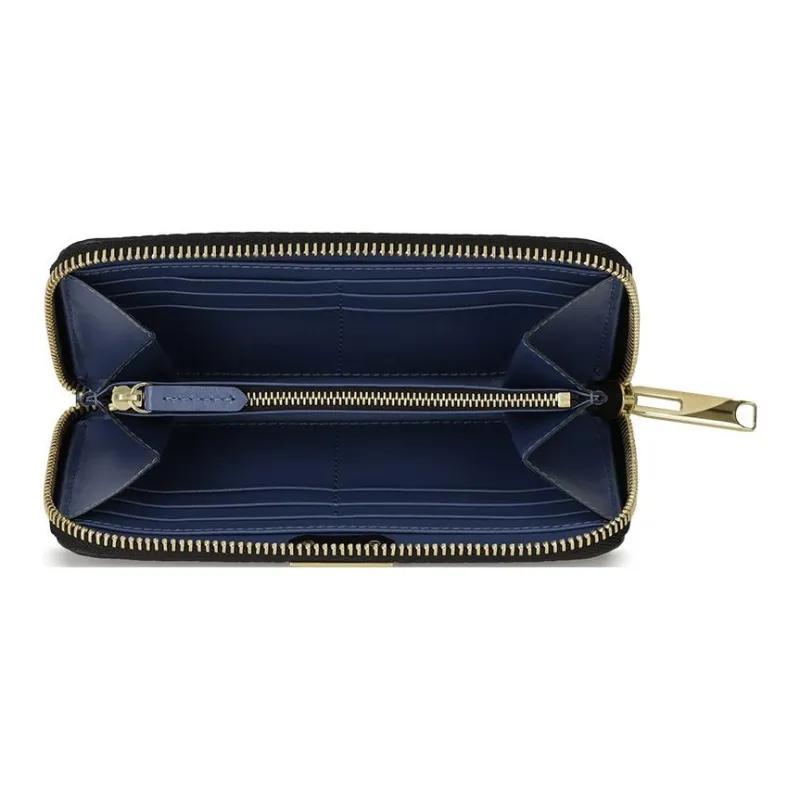 Burberry Leather Wallets Card Holders Women's Blue-3
