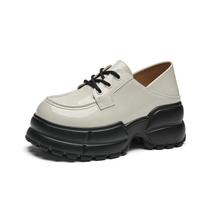 GEMEIQ Loafers Women's Low Top Black/Beige-2