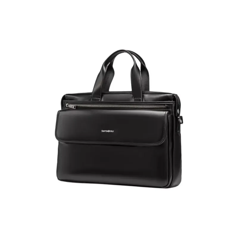 SAMSONITE Cow Leather Laptop Bag Shoulder Bag Crossbody Bag Handbag Medium Size Men's Black-1