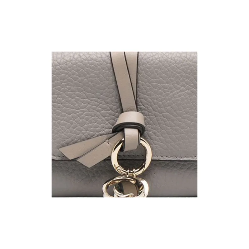Chloe Calfskin Wallet Women's Gray-3