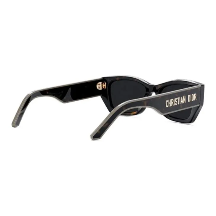 DIOR Acetate Irregular Shape Sunglasses Unisex Brown-6