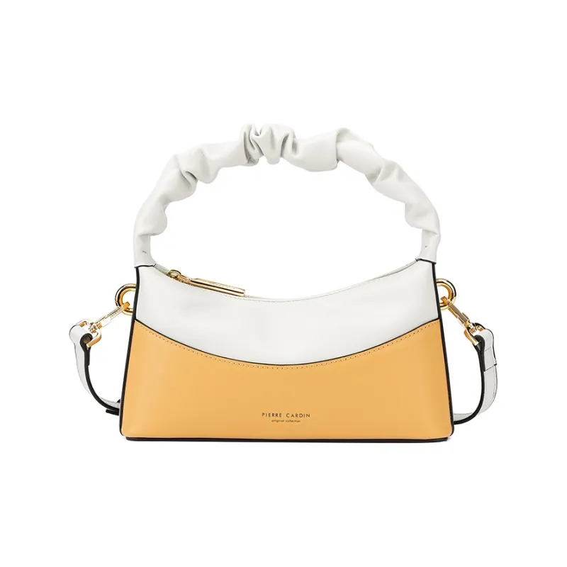 PIERRE CARDIN Cow Leather Shoulder Bag Regular Women's Pink/Yellow-6