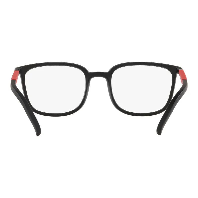 PRADA Plastic Irregular Shape Eyeglass Frames Men's Black-2