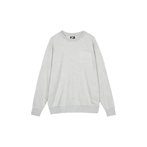 Nike Sweatshirts Unisex Heather Gray White