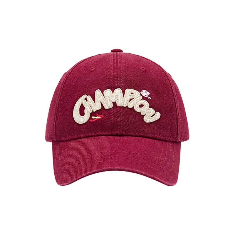 Champion Cotton Baseball Caps Unisex Red-0