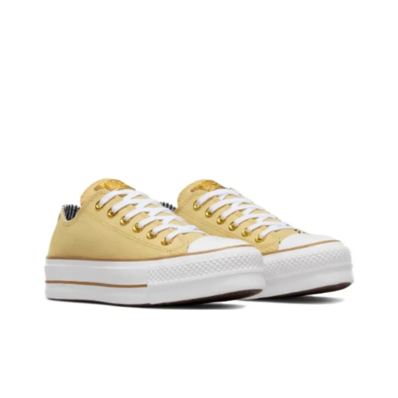 Converse Chuck Taylor All Star Slip Resistant Low Top Canvas Shoes Women's Yellow-2