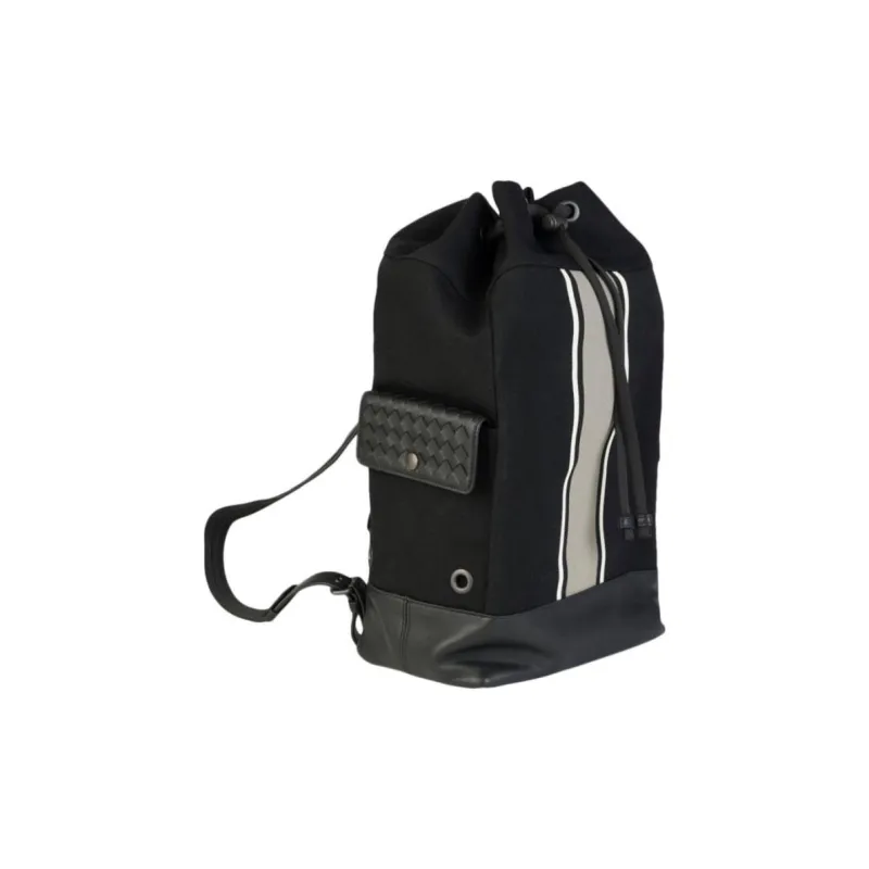 Bottega Veneta Cotton Backpack Men's Black & Gray-1