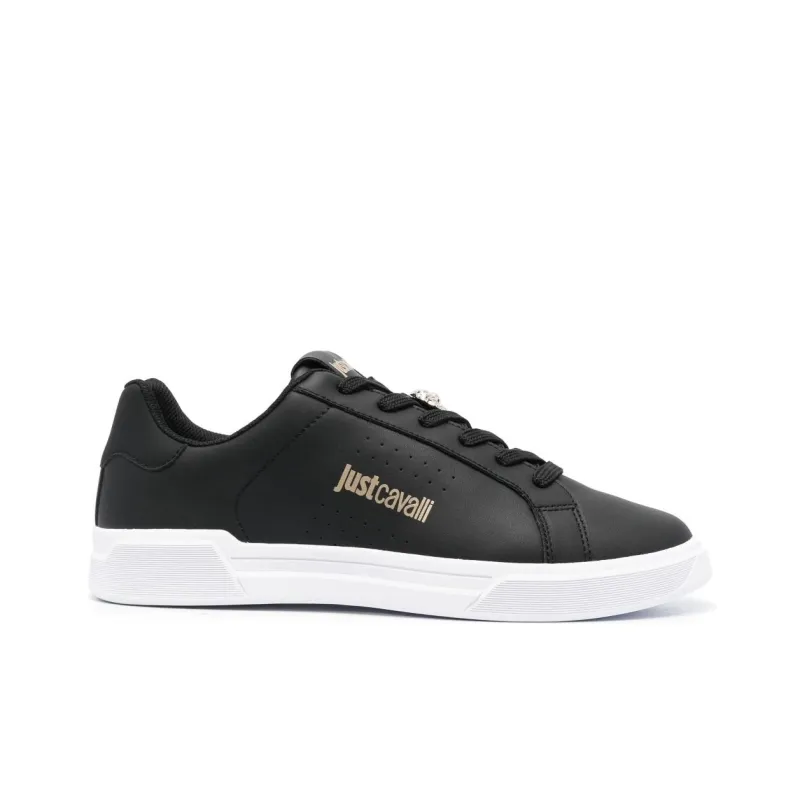 Just Cavalli Low-Top Skateboard Shoes Men's Black-1