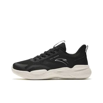 Anta Jump Rope Shoes Cushioning Slip Resistant Low Top Running Shoes Women's Black White