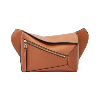 LOEWE Puzzle Cow Leather Fanny Pack Small Size Women's Tan