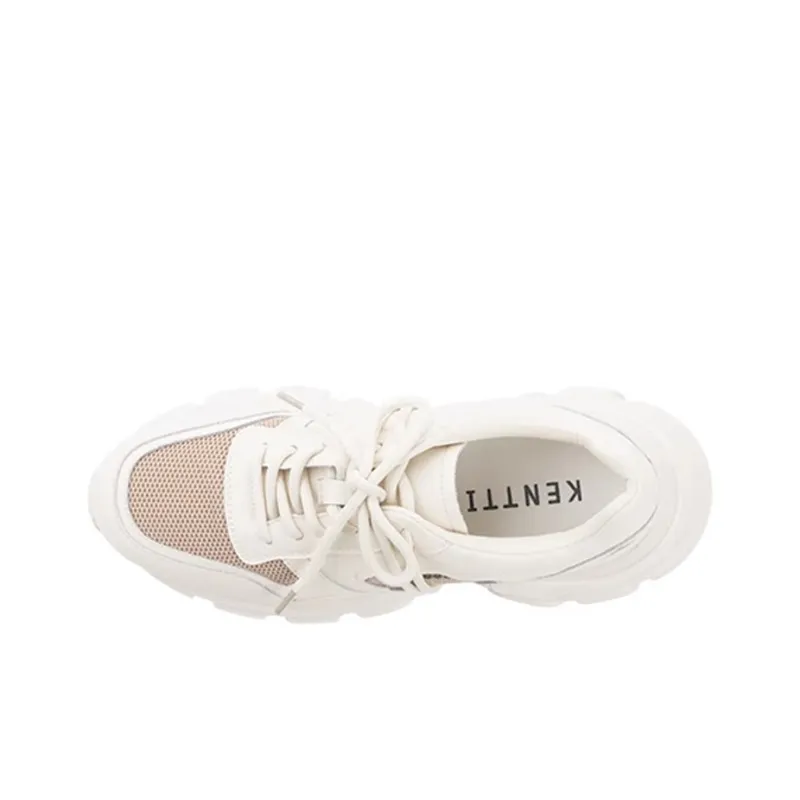DUMPTY x KENTTI Low-Top Chunky Sneakers Women's Beige-2