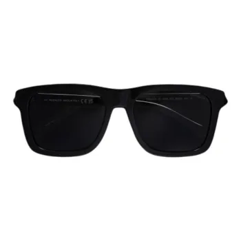 Moncler Acetate Metal Zinc Plated Irregular Shape Sunglasses Men's Black