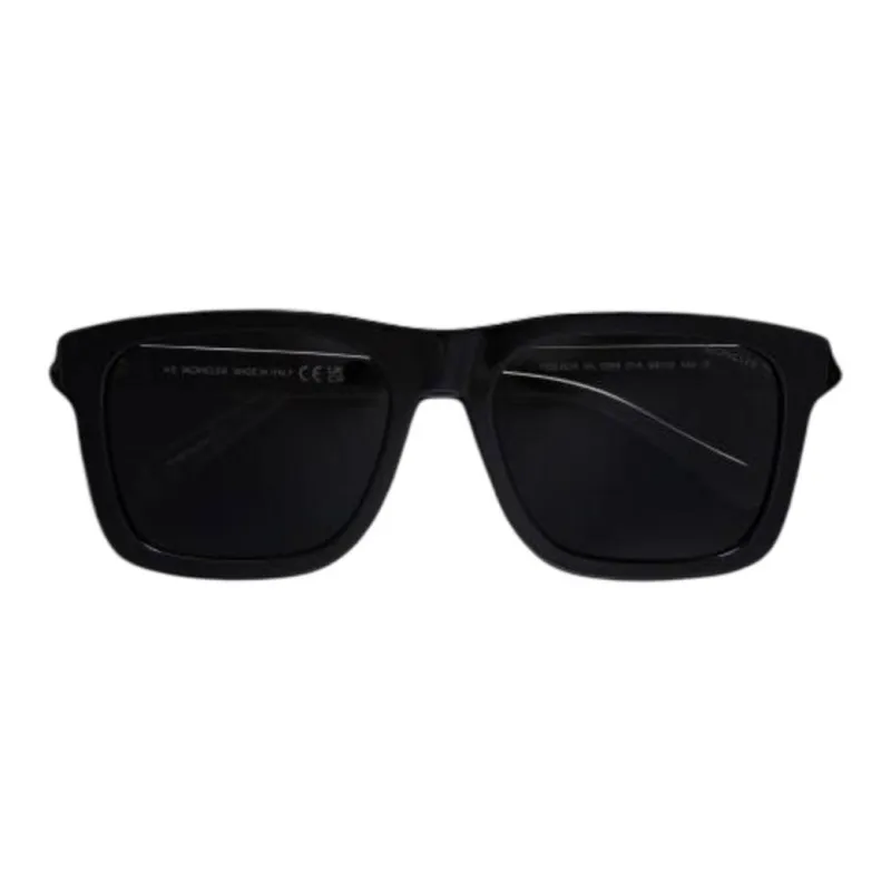 Moncler Acetate Metal Zinc Plated Irregular Shape Sunglasses Men's Black-0