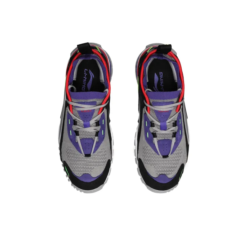 LiNing Aurora Skywalk Casual Shoes Men Low Top Gray/Purple-3