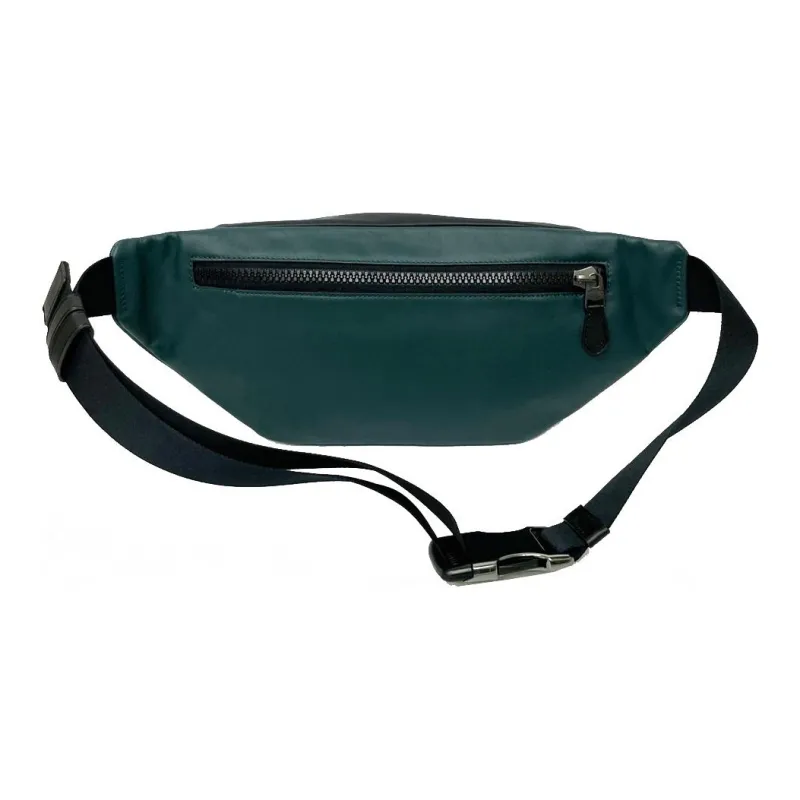 COACH Track Calfskin Crossbody Fanny Pack Large Size Men's Blue & Green-4