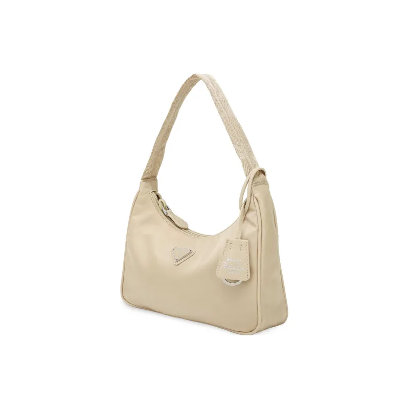 PRADA Re Edition Recycled Nylon Handbag Mini Women's Desert Beige-2