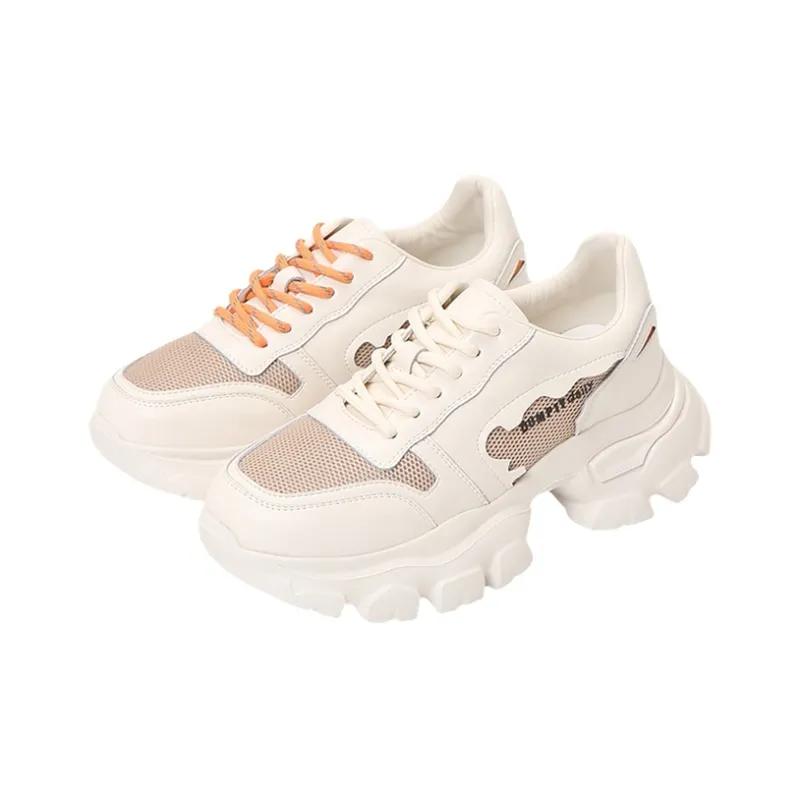DUMPTY x KENTTI Low-Top Chunky Sneakers Women's Beige-1