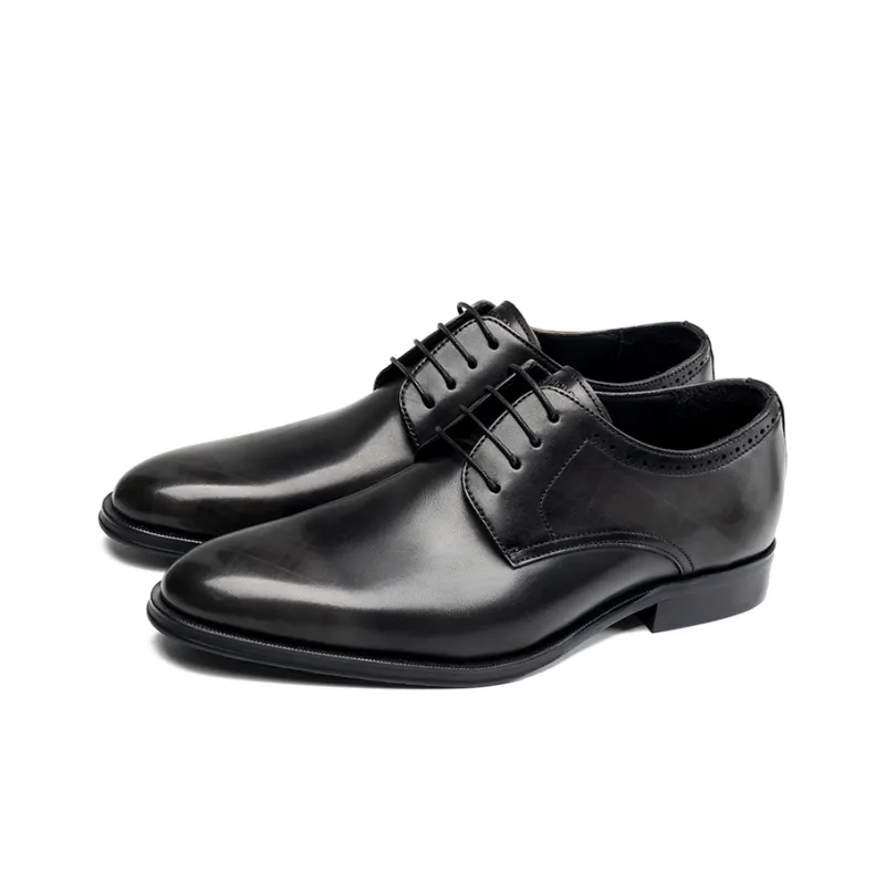 LAORENTOU Dress Shoes Men Low Top Black/Brown-3
