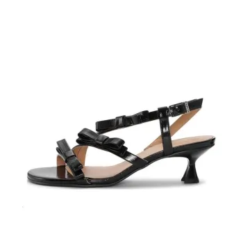 GANNI 25mm Bow-detail Kitten-heel Sandals