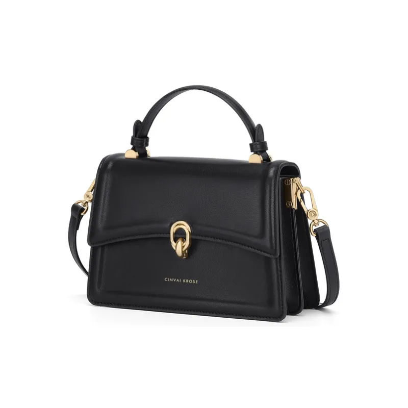 Simvay Clos Cow Leather With Synthetic Leather Shoulder Bag Crossbody Bag Handbags Small Size Women's Brown/Black-9